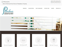 Tablet Screenshot of pasadenadental.com